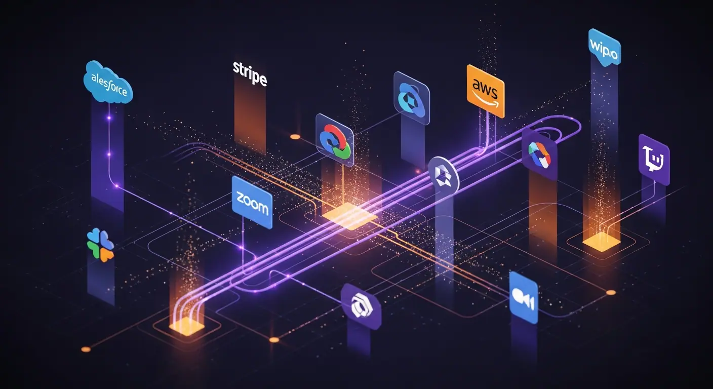 Visualisation d'intégrations API et systèmes connectés