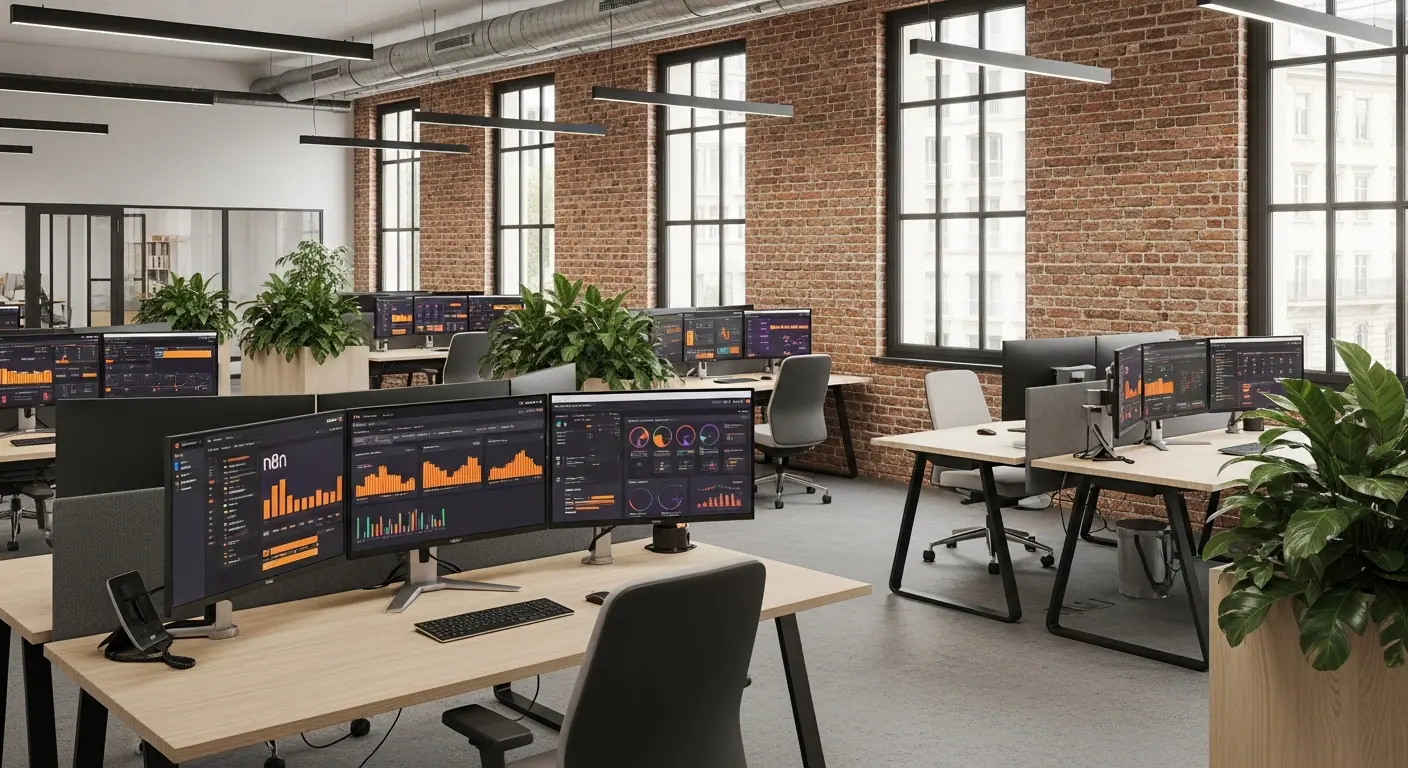 Bureaux modernes de l'équipe Automatisation n8n à Lyon