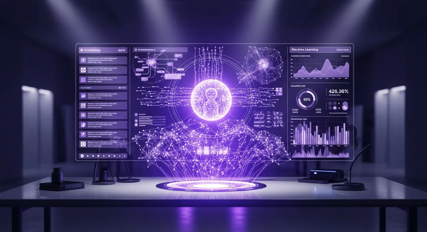 Tableau de bord d'agents IA avec visualisations